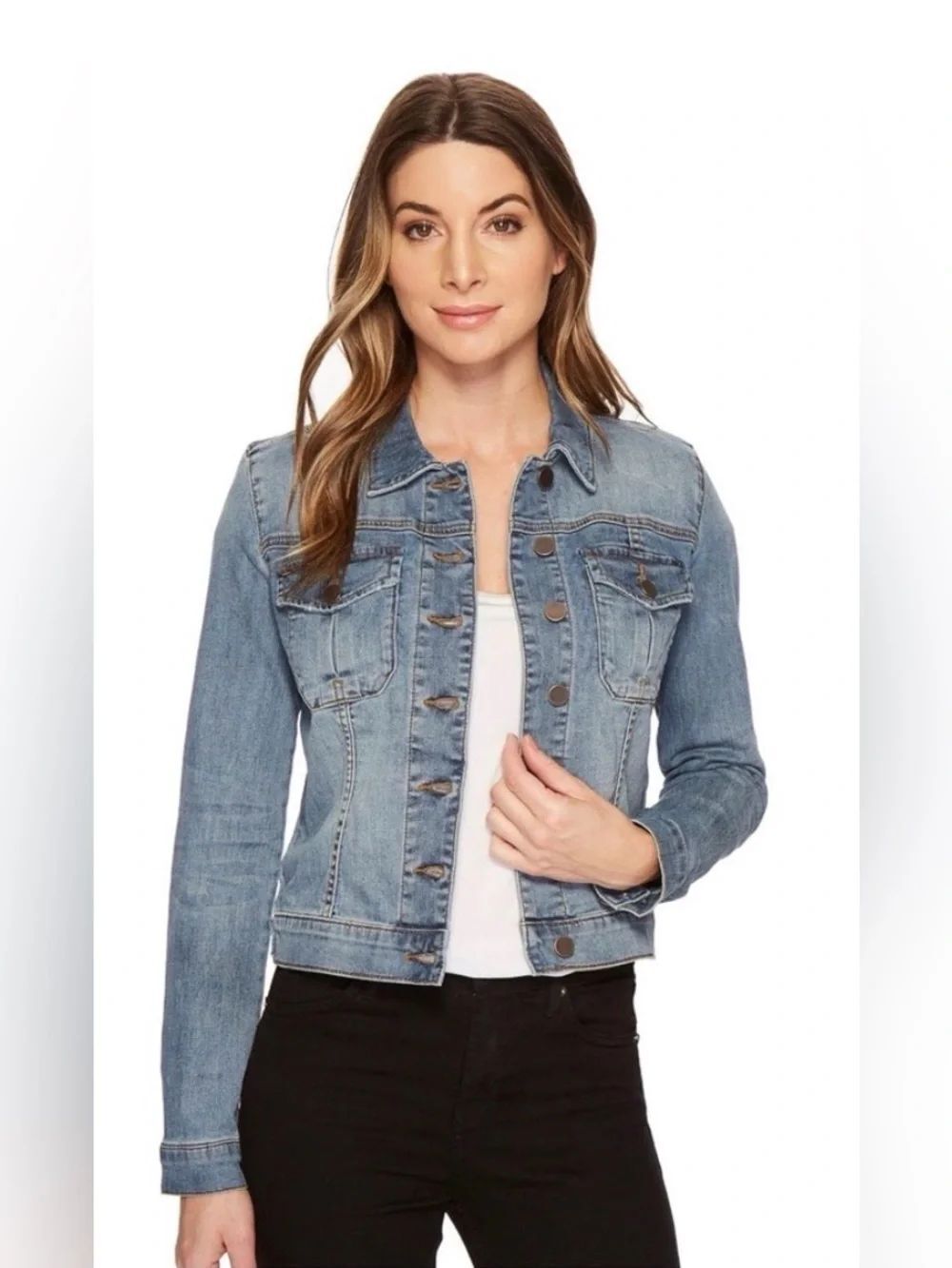 Kut from the Kloth Amelia Light Blue Denim Jacket - Women's Jean Jacket